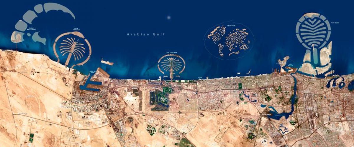 satellitt kart over Dubai