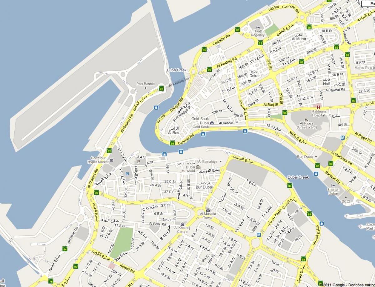 kart over Bur Dubai