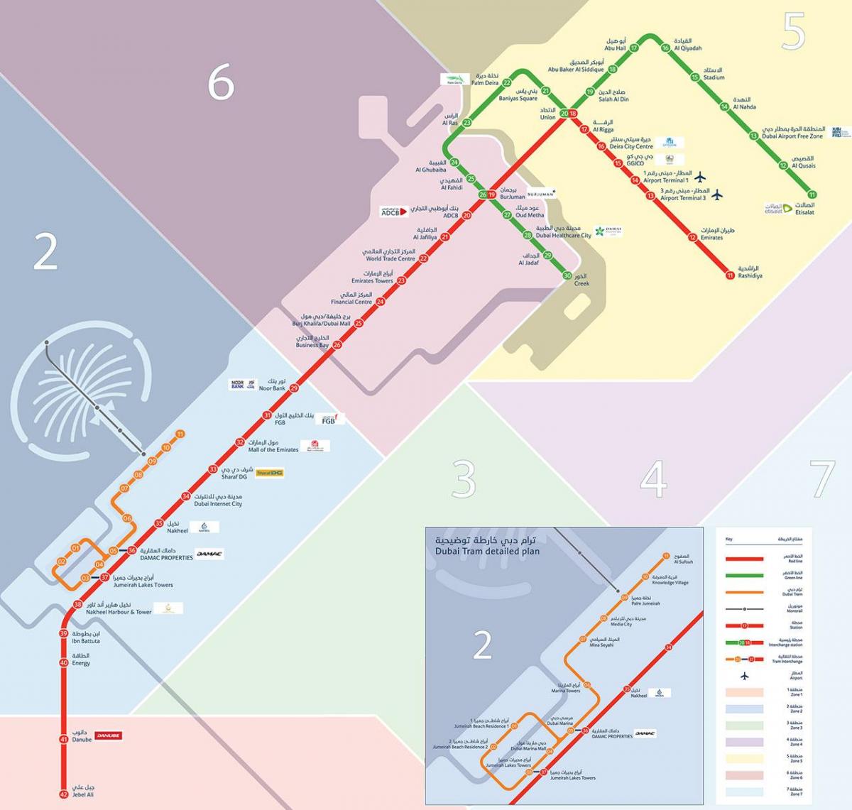metro linje Dubai-kart