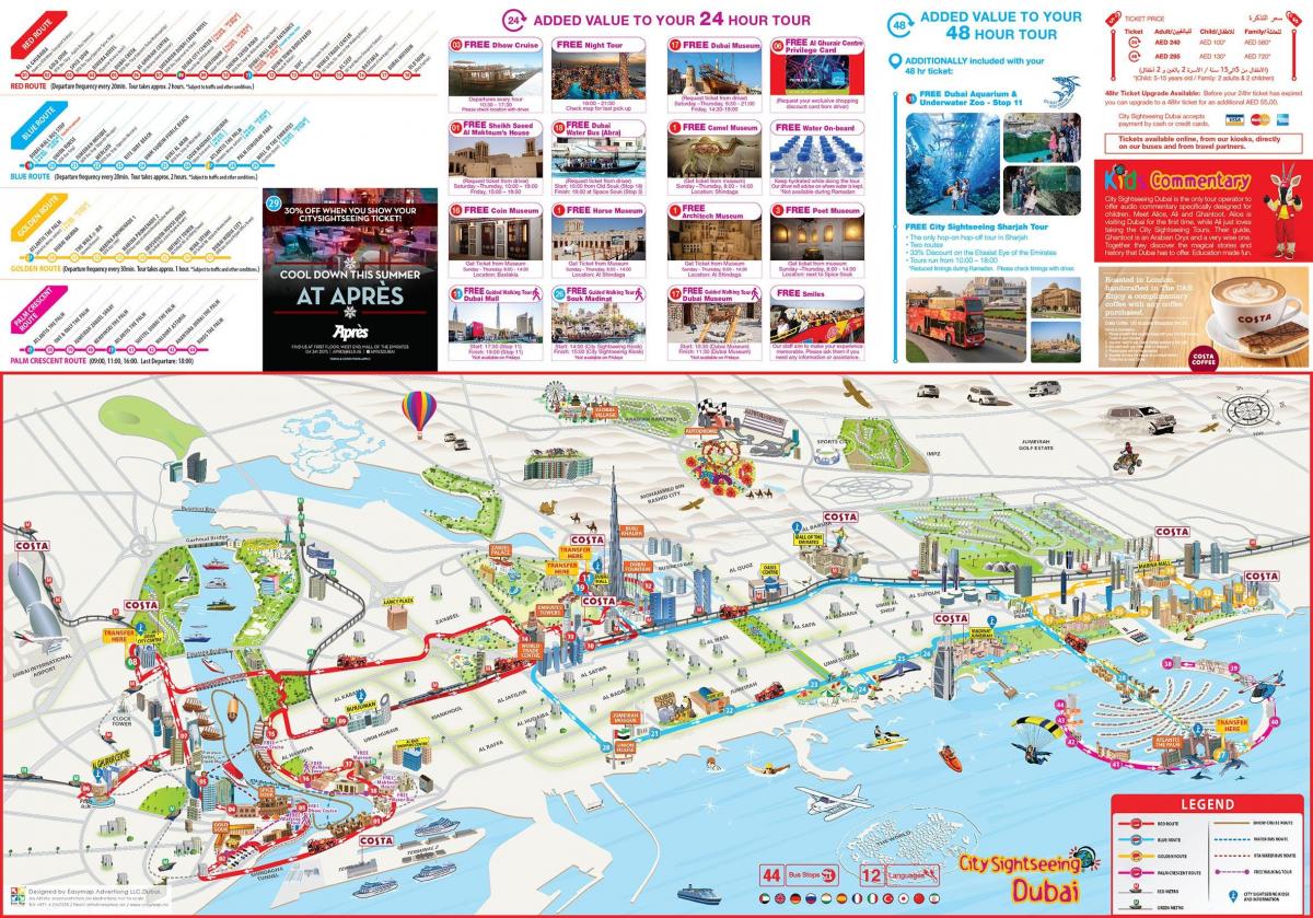 city sightseeing-Dubai-kart