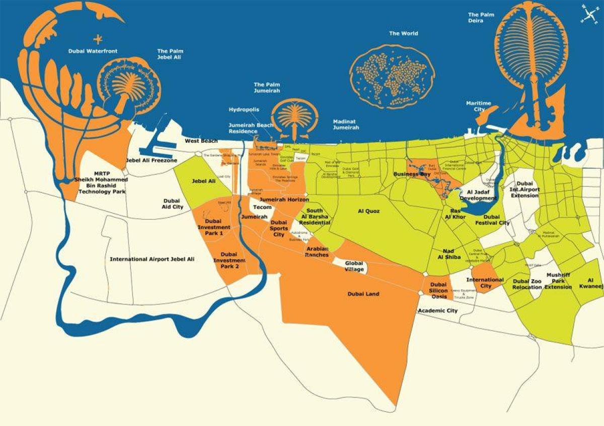Dubai kart øyer
