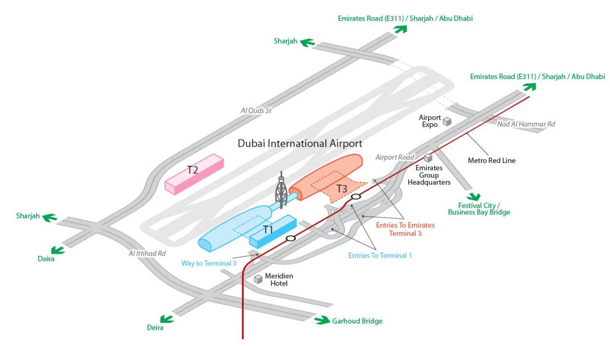 dxb flyplassen kart