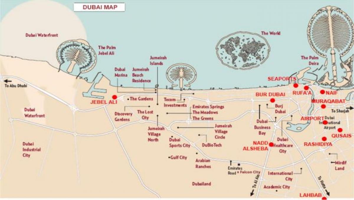 kart av Jebel Ali