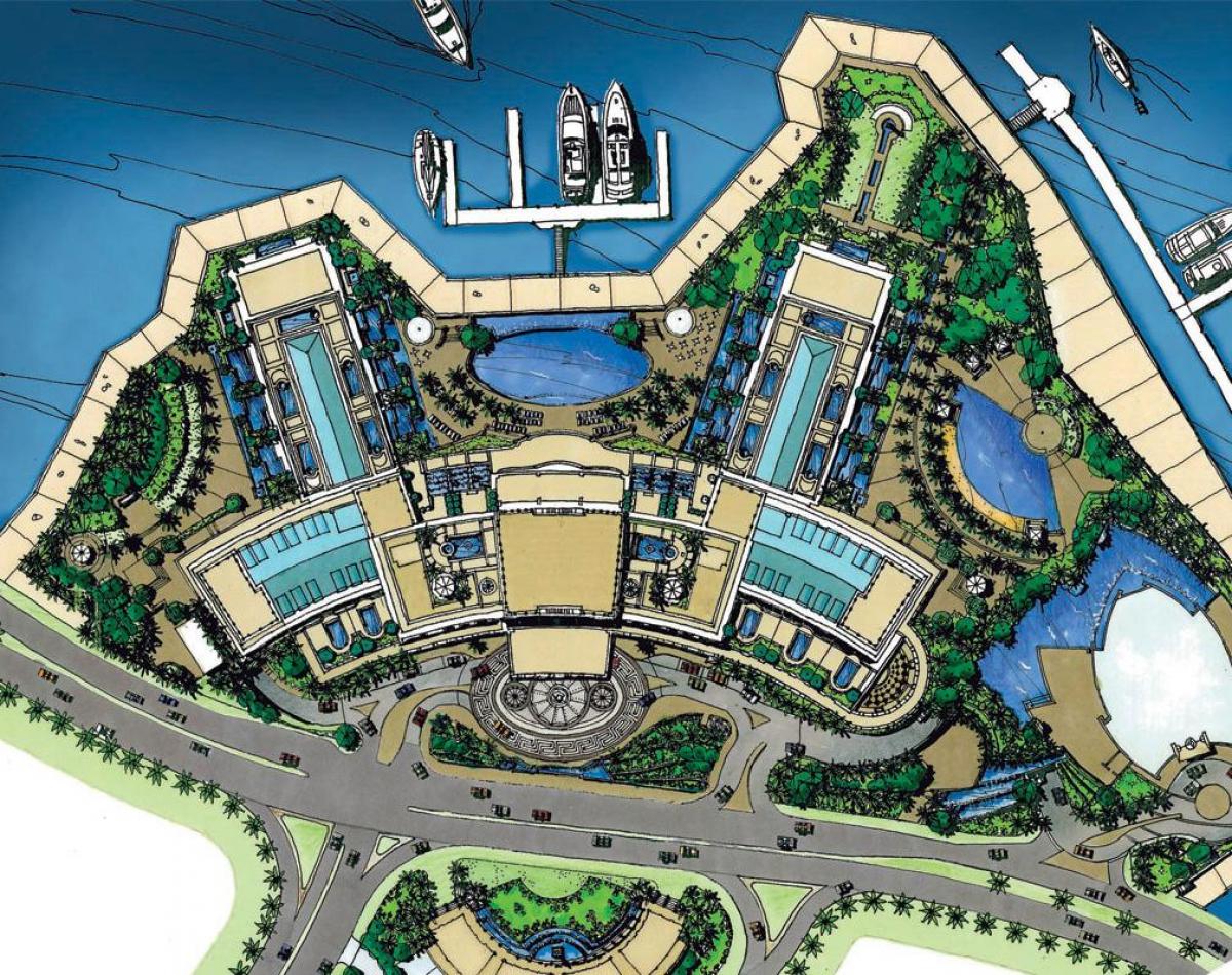 kart av Palazzo Versace Dubai