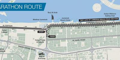 Kart over Dubai marathon