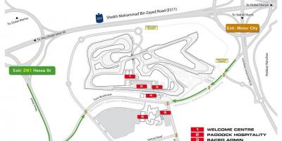 Kart over Dubai motor city