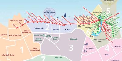 Kart over Dubai nabolag
