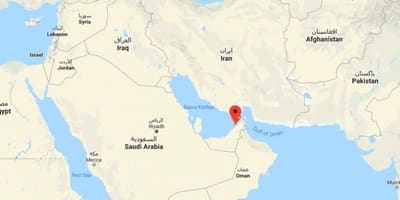 Plasseringen av Dubai på verdens kart