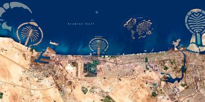 Satellitt kart over Dubai