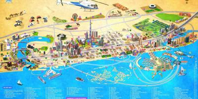 Dubai punkter av interesse kart