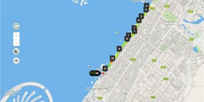 Jumeirah beach løpebane kart